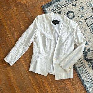 White linen blazer by banana republic